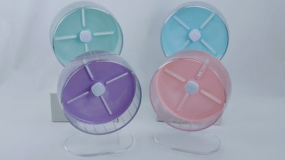 Pink Blue Purple Large Silent 26cm Exercise Wheel With Adjustable Acrylic Stand